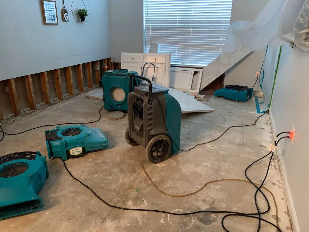 Dehumidifier in flood-cut room for Water Extraction & Removal in Woodbury